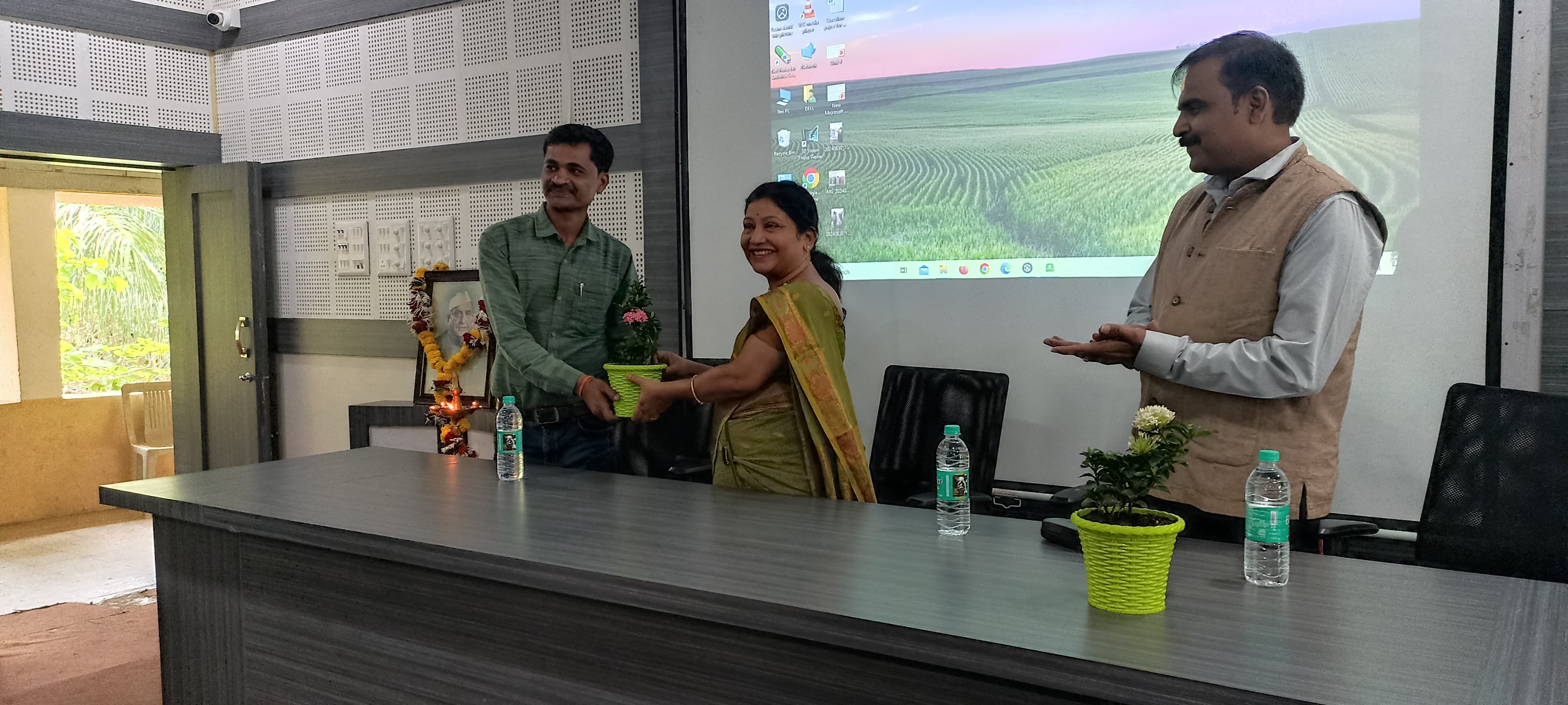 Felicitation of esteemed guest